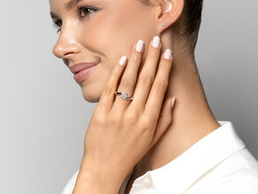 Verlovingsring Twist in platina 950/- met diamant 0,50ct G/SI