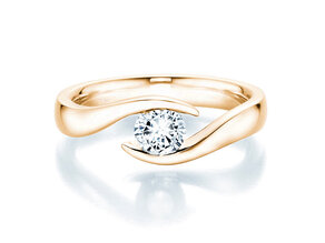 Verlovingsring Twist in 18K geelgoud met diamant 0,50ct H/SI