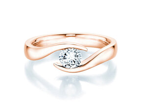 Verlovingsring Twist in 18K roségoud met diamant 0,50ct G/SI