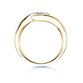 Verlovingsring Twist in 18K geelgoud met diamant 0,50ct H/SI