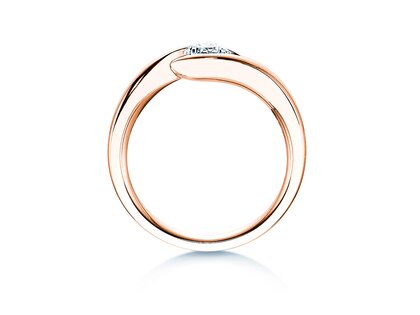 Verlovingsring Twist in 18K roségoud met diamant 0,50ct G/SI