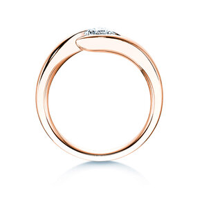 Verlovingsring Twist in 18K roségoud met diamant 0,50ct G/SI