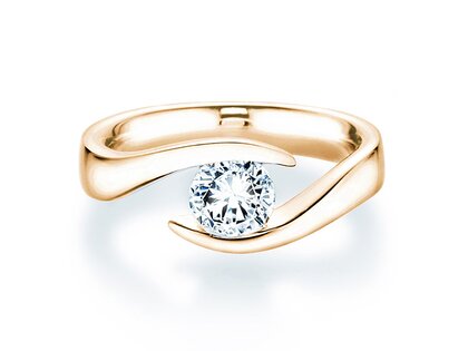 Verlovingsring Twist in 14K geelgoud met diamant 1,00ct H/SI