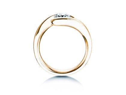 Verlovingsring Twist in 14K geelgoud met diamant 1,00ct H/SI