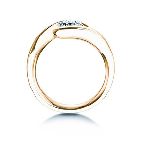 Verlovingsring Twist in 14K geelgoud met diamant 1,00ct H/SI