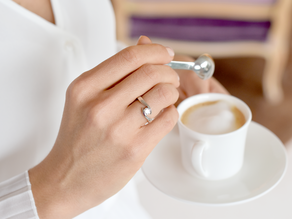 Verlovingsring Twist in 14K witgoud met Lab-grown diamant 0,25ct E/VS