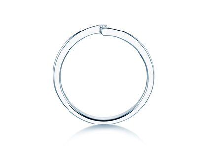 Verlovingsring Vibe  in 14K witgoud met diamant 0,03ct H/SI
