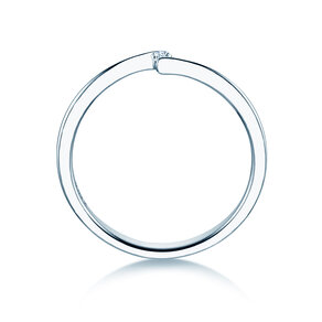 Verlovingsring Vibe  in 14K witgoud met diamant 0,03ct H/SI