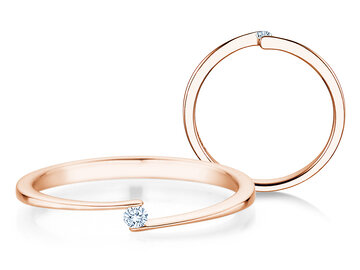 Verlovingsring Vibe  in zilver 925/- met diamant 0,03ct H/SI