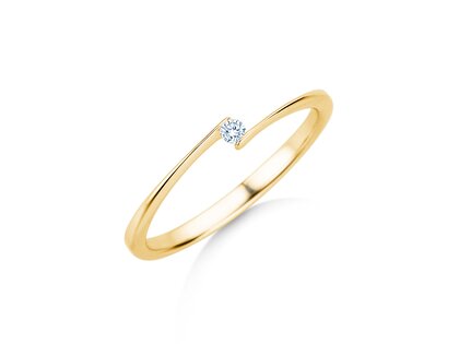 Verlovingsring Vibe  in 14K geelgoud met diamant 0,03ct H/SI