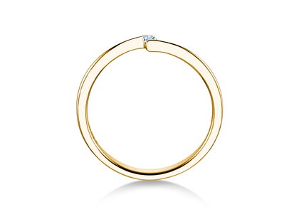 Verlovingsring Vibe  in 14K geelgoud met diamant 0,03ct H/SI
