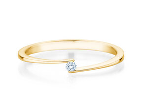 Verlovingsring Vibe  in 14K geelgoud met diamant 0,03ct H/SI