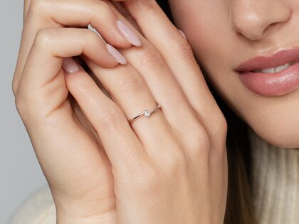 Verlovingsring Vibe  in zilver 925/- met diamant 0,05ct G/SI