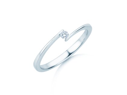 Verlovingsring Vibe  in zilver 925/- met diamant 0,05ct G/SI