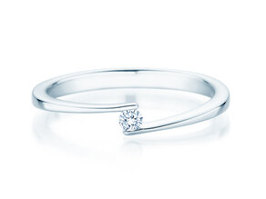 Verlovingsring Vibe  in zilver 925/- met diamant 0,05ct G/SI