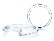 Verlovingsring Vibe  in zilver 925/- met diamant 0,05ct G/SI