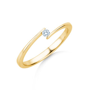 Verlovingsring Vibe  in 14K geelgoud met diamant 0,05ct H/SI