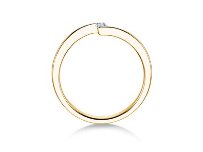 Verlovingsring Vibe  in 14K geelgoud met diamant 0,05ct H/SI