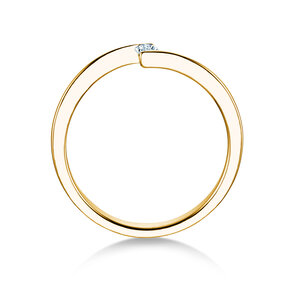 Verlovingsring Vibe  in 14K geelgoud met diamant 0,05ct H/SI