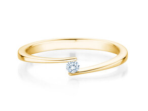 Verlovingsring Vibe  in 14K geelgoud met diamant 0,05ct H/SI