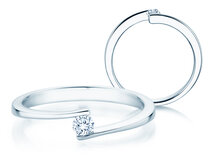 Verlovingsring Vibe  in zilver 925/- met diamant 0,10ct G/SI