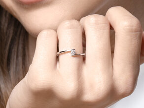 Verlovingsring Vibe  in platina 950/- met diamant 0,15ct G/SI