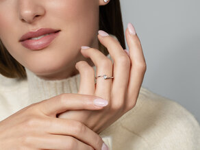 Verlovingsring Vibe  in platina 950/- met diamant 0,15ct G/SI