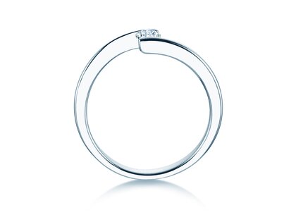 Verlovingsring Vibe  in platina 950/- met diamant 0,15ct G/SI
