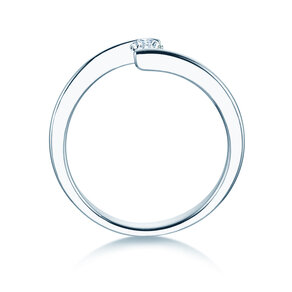 Verlovingsring Vibe  in platina 950/- met diamant 0,15ct G/SI