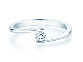 Verlovingsring Vibe  in platina 950/- met diamant 0,15ct G/SI