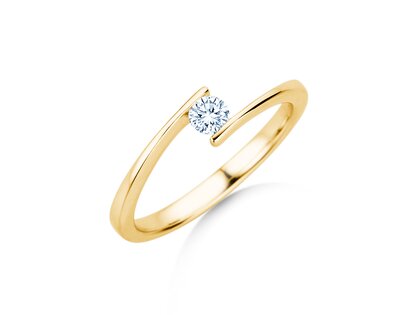 Verlovingsring Vibe  in 14K geelgoud met diamant 0,15ct H/SI