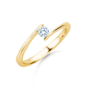 Verlovingsring Vibe  in 14K geelgoud met diamant 0,15ct H/SI