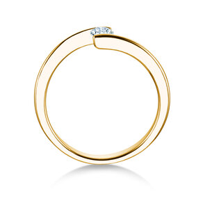 Verlovingsring Vibe  in 14K geelgoud met diamant 0,15ct H/SI