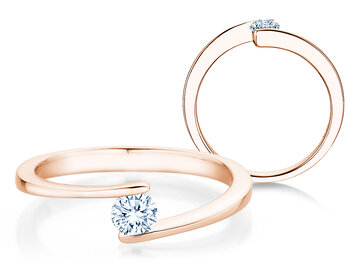 Verlovingsring Vibe  in 9K witgoud met diamant 0,25ct H/SI