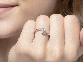Verlovingsring Vibe  in 9K geelgoud met diamant 0,50ct H/SI