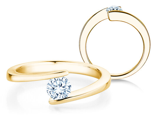 Verlovingsring Vibe  in 9K witgoud met diamant 0,50ct H/SI
