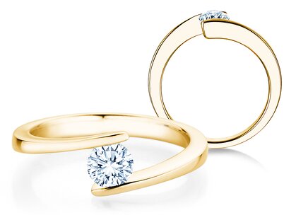 Verlovingsring Vibe  in 14K geelgoud met diamant 0,50ct H/SI