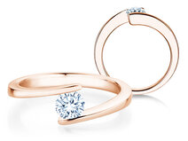 Verlovingsring Vibe  in 14K roségoud met diamant 0,50ct G/SI