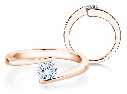 Verlovingsring Vibe  in 14K roségoud met diamant 0,50ct H/SI