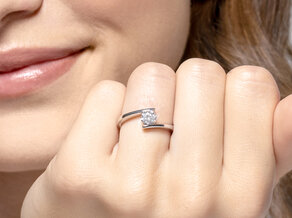 Verlovingsring Vibe  in 9K geelgoud met diamant 0,75ct H/SI