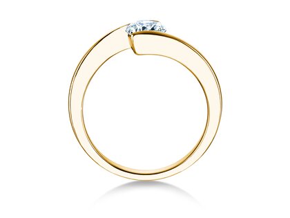 Verlovingsring Vibe  in 9K geelgoud met diamant 0,75ct H/SI