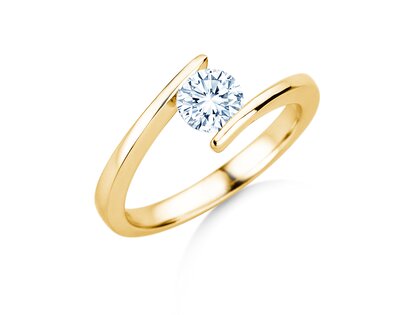Verlovingsring Vibe  in 9K geelgoud met diamant 0,75ct H/SI
