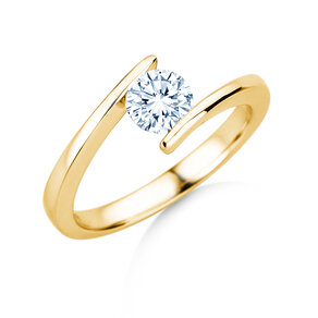 Verlovingsring Vibe  in 9K geelgoud met diamant 0,75ct H/SI