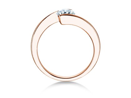 Verlovingsring Vibe  in 9K roségoud met diamant 0,75ct H/SI