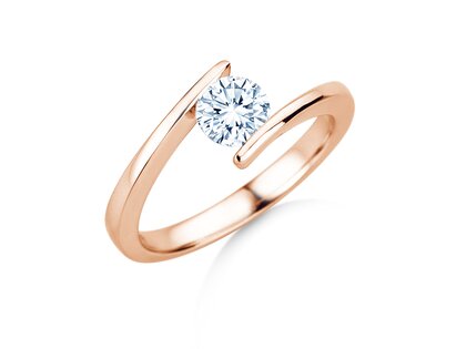Verlovingsring Vibe  in 9K roségoud met diamant 0,75ct H/SI