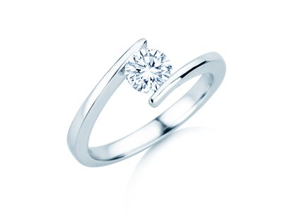 Verlovingsring Vibe  in 9K witgoud met diamant 0,75ct H/SI