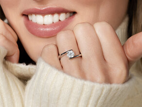 Verlovingsring Vibe  in 9K witgoud met diamant 1,00ct H/SI
