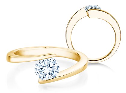 Verlovingsring Vibe  in 9K geelgoud met diamant 1,00ct H/SI