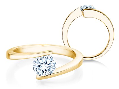 Verlovingsring Vibe  in 9K geelgoud met diamant 1,00ct H/SI
