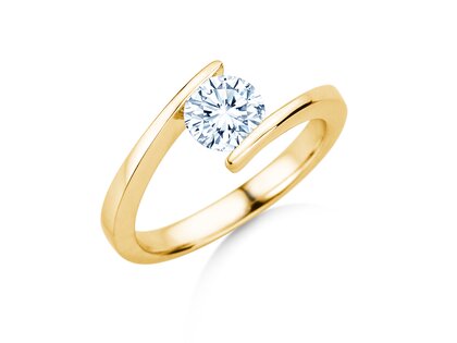 Verlovingsring Vibe  in 9K geelgoud met diamant 1,00ct H/SI